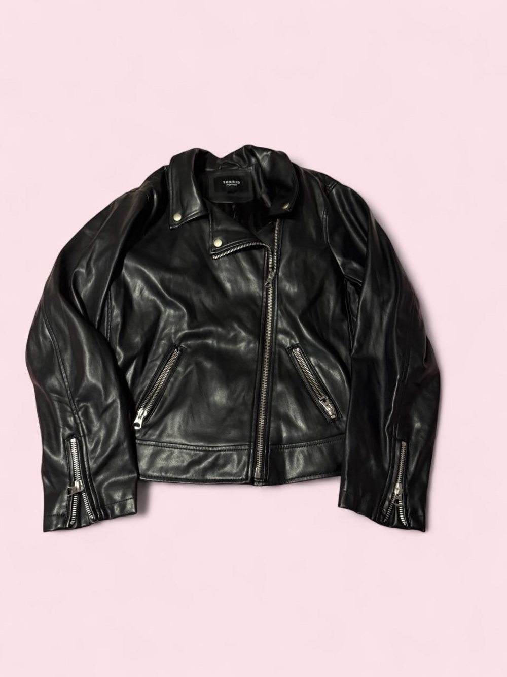 torrid Black Leather Moto Jacket